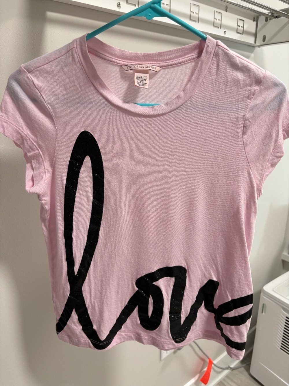 Victoria's Secret Pink Short Sleeve 'Love' Script Tee